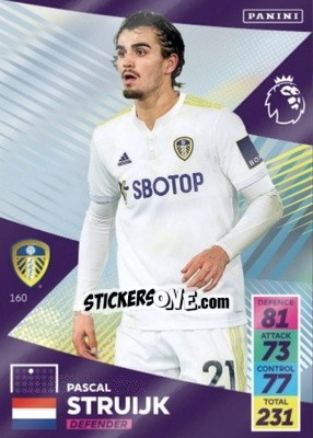 Sticker Pascal Struijk - English Premier League 2021-2022. Adrenalyn XL - Panini