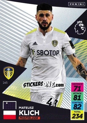 Sticker Mateusz Klich - English Premier League 2021-2022. Adrenalyn XL - Panini