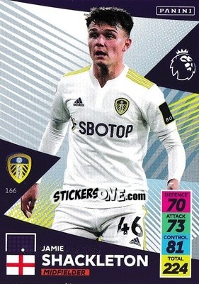 Figurina Jamie Shackleton - English Premier League 2021-2022. Adrenalyn XL - Panini