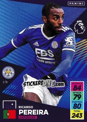 Sticker Ricardo Pereira - English Premier League 2021-2022. Adrenalyn XL - Panini