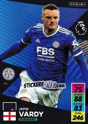 Sticker Jamie Vardy - English Premier League 2021-2022. Adrenalyn XL - Panini