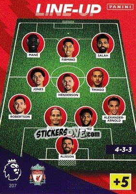 Sticker Line-Up - English Premier League 2021-2022. Adrenalyn XL n. 207 - Panini