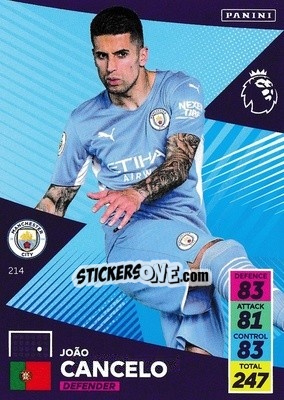 Sticker Joao Cancelo - English Premier League 2021-2022. Adrenalyn XL n. 214 - Panini