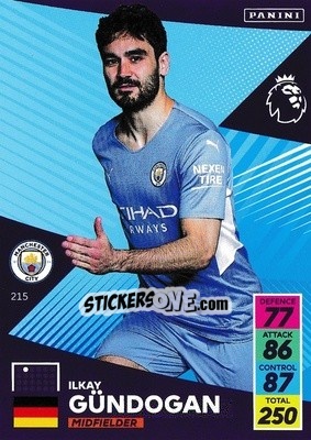 Sticker Ilkay Gündogan - English Premier League 2021-2022. Adrenalyn XL n. 215 - Panini