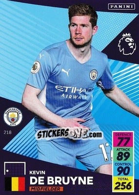 Sticker Kevin De Bruyne - English Premier League 2021-2022. Adrenalyn XL n. 218 - Panini