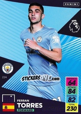 Sticker Ferran Torres - English Premier League 2021-2022. Adrenalyn XL n. 224 - Panini