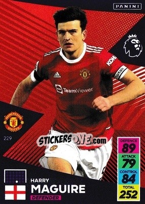 Sticker Harry Maguire - English Premier League 2021-2022. Adrenalyn XL n. 229 - Panini