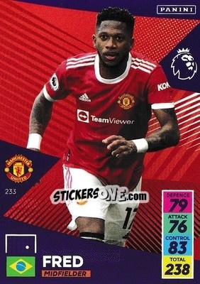 Sticker Fred - English Premier League 2021-2022. Adrenalyn XL n. 233 - Panini