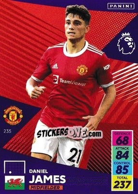 Sticker Daniel James - English Premier League 2021-2022. Adrenalyn XL - Panini