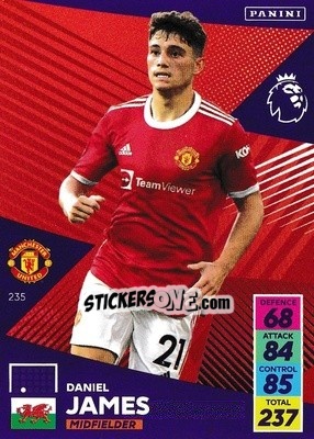 Sticker Daniel James - English Premier League 2021-2022. Adrenalyn XL n. 235 - Panini
