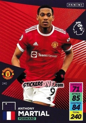 Sticker Anthony Martial - English Premier League 2021-2022. Adrenalyn XL - Panini