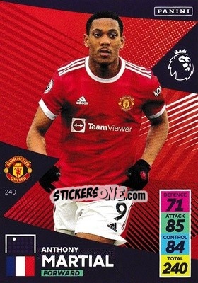 Sticker Anthony Martial - English Premier League 2021-2022. Adrenalyn XL n. 240 - Panini