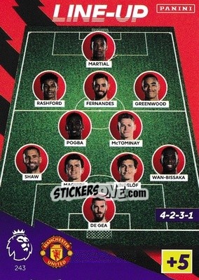 Sticker Line-Up - English Premier League 2021-2022. Adrenalyn XL n. 243 - Panini