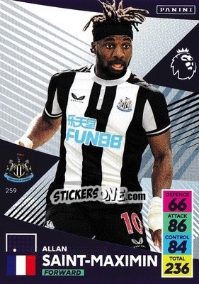 Sticker Allan Saint-Maximin - English Premier League 2021-2022. Adrenalyn XL n. 259 - Panini