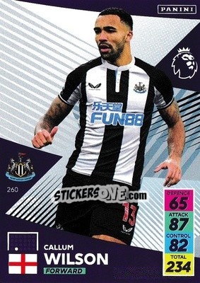 Sticker Callum Wilson - English Premier League 2021-2022. Adrenalyn XL n. 260 - Panini