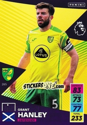 Sticker Grant Hanley - English Premier League 2021-2022. Adrenalyn XL n. 265 - Panini