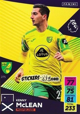 Cromo Kenny McLean - English Premier League 2021-2022. Adrenalyn XL - Panini