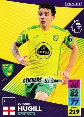 Cromo Jordan Hugill - English Premier League 2021-2022. Adrenalyn XL n. 277 - Panini