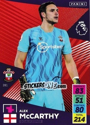 Sticker Alex McCarthy - English Premier League 2021-2022. Adrenalyn XL n. 281 - Panini