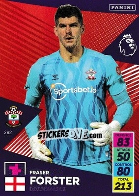 Sticker Fraser Forster - English Premier League 2021-2022. Adrenalyn XL - Panini