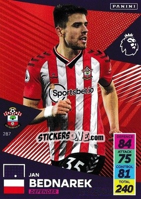 Sticker Jan Bednarek - English Premier League 2021-2022. Adrenalyn XL - Panini