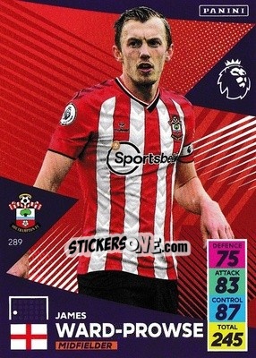 Sticker James Ward-Prowse - English Premier League 2021-2022. Adrenalyn XL n. 289 - Panini