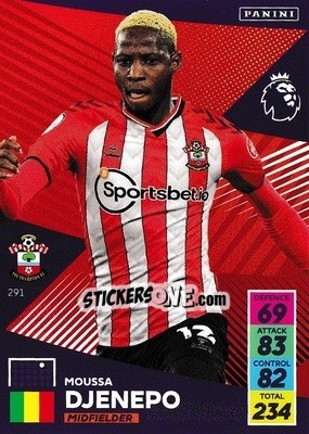 Sticker Moussa Djenepo - English Premier League 2021-2022. Adrenalyn XL n. 291 - Panini