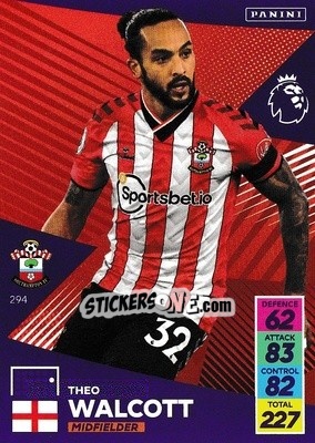Sticker Theo Walcott - English Premier League 2021-2022. Adrenalyn XL - Panini