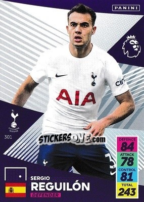 Sticker Sergio Reguilón - English Premier League 2021-2022. Adrenalyn XL n. 301 - Panini