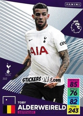 Sticker Toby Alderweireld - English Premier League 2021-2022. Adrenalyn XL - Panini