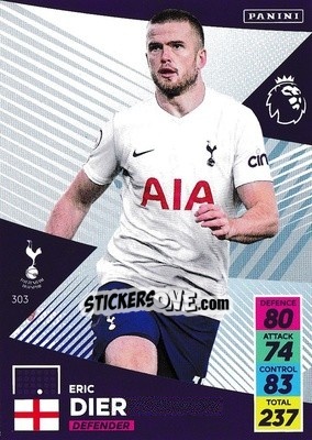 Sticker Eric Dier - English Premier League 2021-2022. Adrenalyn XL n. 303 - Panini