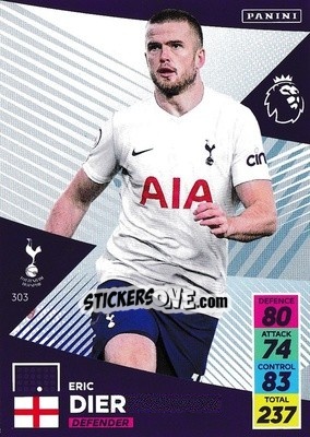 Figurina Eric Dier - English Premier League 2021-2022. Adrenalyn XL - Panini