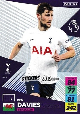 Sticker Ben Davies - English Premier League 2021-2022. Adrenalyn XL n. 305 - Panini