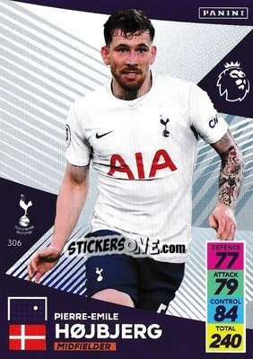 Cromo Pierre-Emile Hojbjerg - English Premier League 2021-2022. Adrenalyn XL - Panini