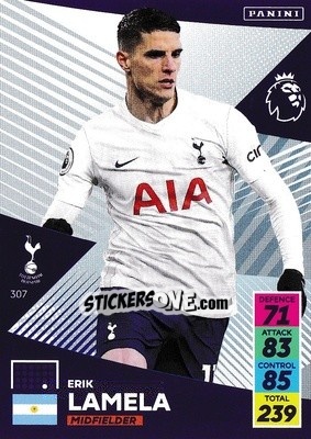 Sticker Erik Lamela - English Premier League 2021-2022. Adrenalyn XL - Panini