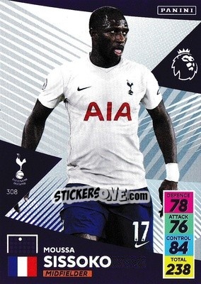 Sticker Moussa Sissoko - English Premier League 2021-2022. Adrenalyn XL n. 308 - Panini