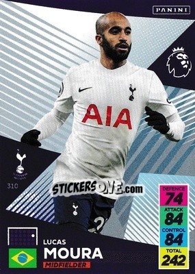 Sticker Lucas Moura - English Premier League 2021-2022. Adrenalyn XL n. 310 - Panini