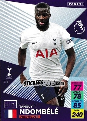 Sticker Tanguy Ndombélé - English Premier League 2021-2022. Adrenalyn XL n. 311 - Panini