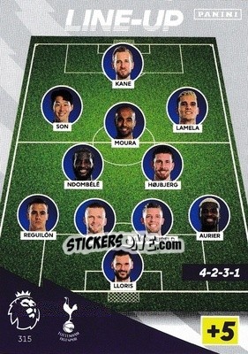 Sticker Line-Up - English Premier League 2021-2022. Adrenalyn XL n. 315 - Panini