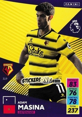 Sticker Adam Masina - English Premier League 2021-2022. Adrenalyn XL - Panini