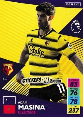 Cromo Adam Masina - English Premier League 2021-2022. Adrenalyn XL - Panini