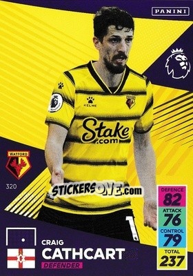 Sticker Craig Cathcart - English Premier League 2021-2022. Adrenalyn XL n. 320 - Panini