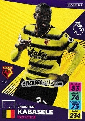 Sticker Christian Kabasele - English Premier League 2021-2022. Adrenalyn XL n. 322 - Panini