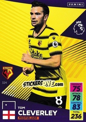 Sticker Tom Cleverley - English Premier League 2021-2022. Adrenalyn XL n. 324 - Panini