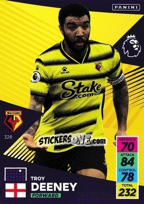 Figurina Troy Deeney - English Premier League 2021-2022. Adrenalyn XL n. 328 - Panini