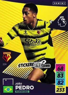 Figurina Joao Pedro - English Premier League 2021-2022. Adrenalyn XL - Panini