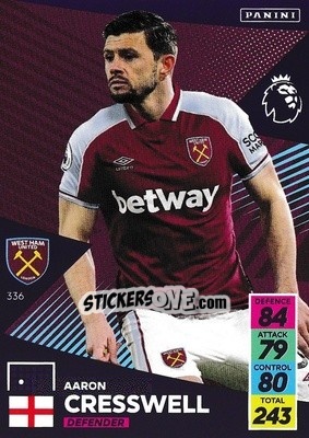Sticker Aaron Cresswell - English Premier League 2021-2022. Adrenalyn XL n. 336 - Panini