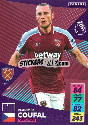 Sticker Vladimir Coufal - English Premier League 2021-2022. Adrenalyn XL n. 337 - Panini