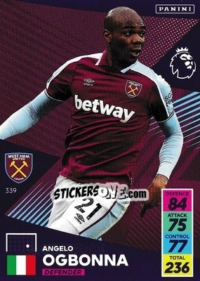 Sticker Angelo Ogbonna - English Premier League 2021-2022. Adrenalyn XL n. 339 - Panini