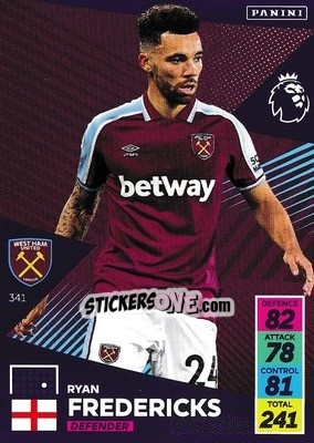 Sticker Ryan Fredericks - English Premier League 2021-2022. Adrenalyn XL - Panini